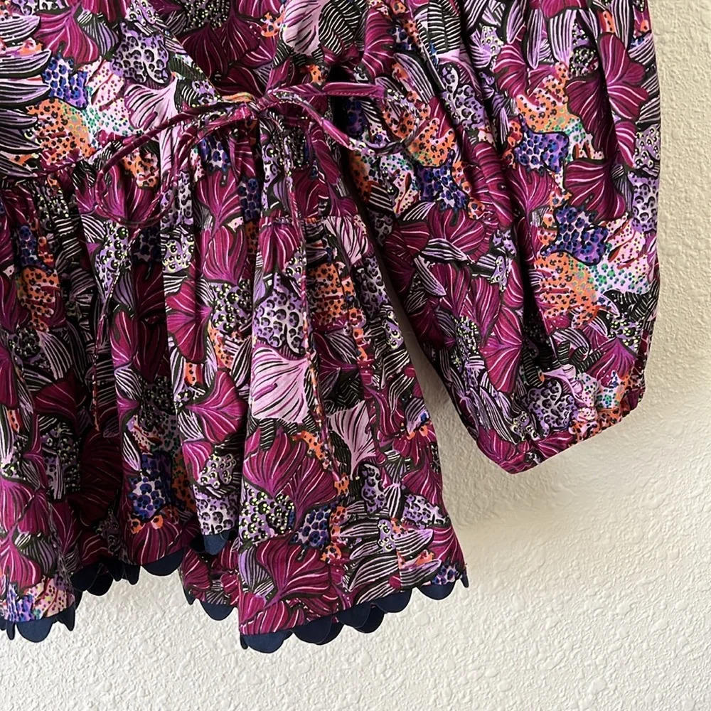 Kika Vargas x Target Scallop Edge Wrap Top Size XS - Picture 5 of 7